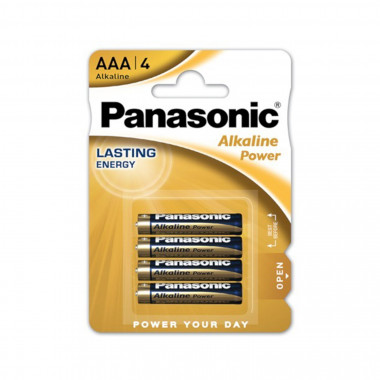 Pack 4 Pilhas Alcalinas 1,5V PANASONIC AAA LR03