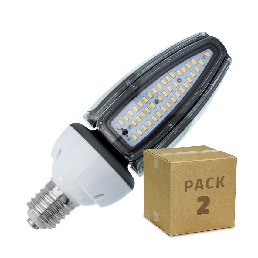 Pack Lámpara LED Alumbrado Público Corn E40 50W IP65 (2 un)