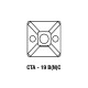 Pack Base Autoadhesiva para Bridas Scotchflex 3M CTA 19 BC (100 Un)