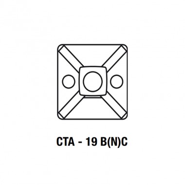 Producto de Pack Base Autoadhesiva para Bridas Scotchflex CTA 19 BC 19 x 19mm (100 un) 3M 7000092452-CC