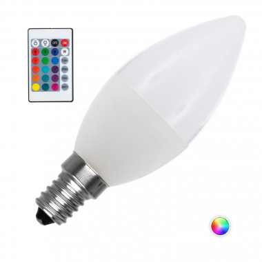Bombilla Regulable LED E14 4.5W 450 lm C37 RGBW