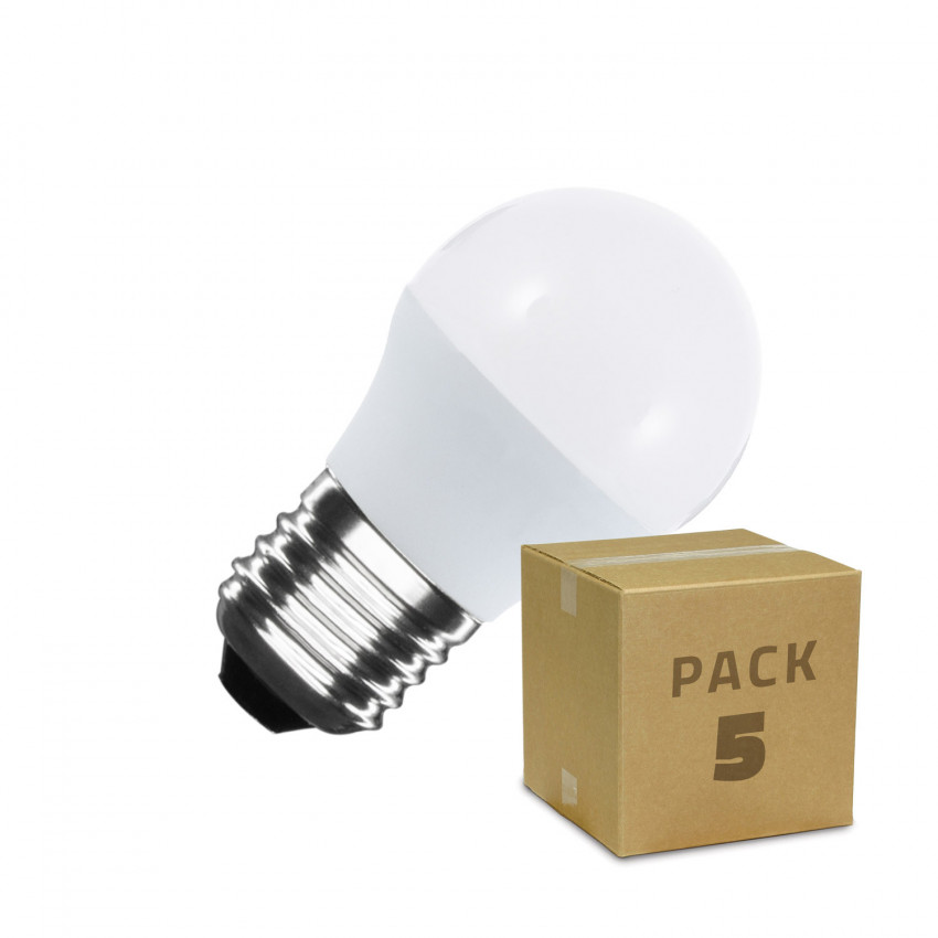 Pack 5 Lâmpadas LED E27 G45 5W