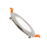 Placa LED Circular SuperSlim 6W Silver  