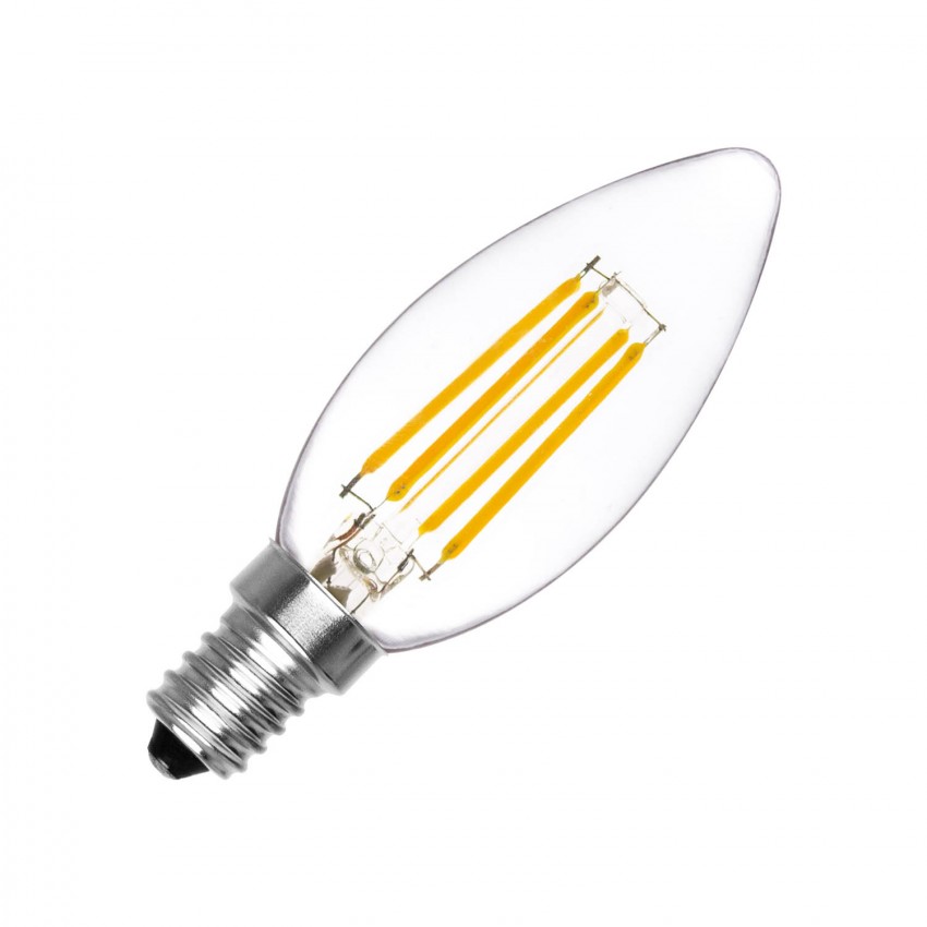 Bombilla Filamento LED E14 4W 360 lm C35     