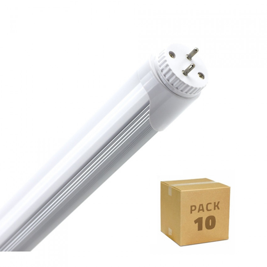 Produto de Tubo LED T8 G13 60 cm Alumínio Conexão Uni-Lateral 9W 120lm/W Branco Neutro (Pack 10 un)