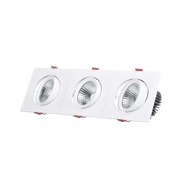 Producto de Foco Downlight LED 15W Rectangular Triple New Madison Corte 255x75 mm
