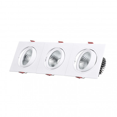 Producto de Foco Downlight LED 30W Rectangular Triple New Madison Corte 315x95 mm
