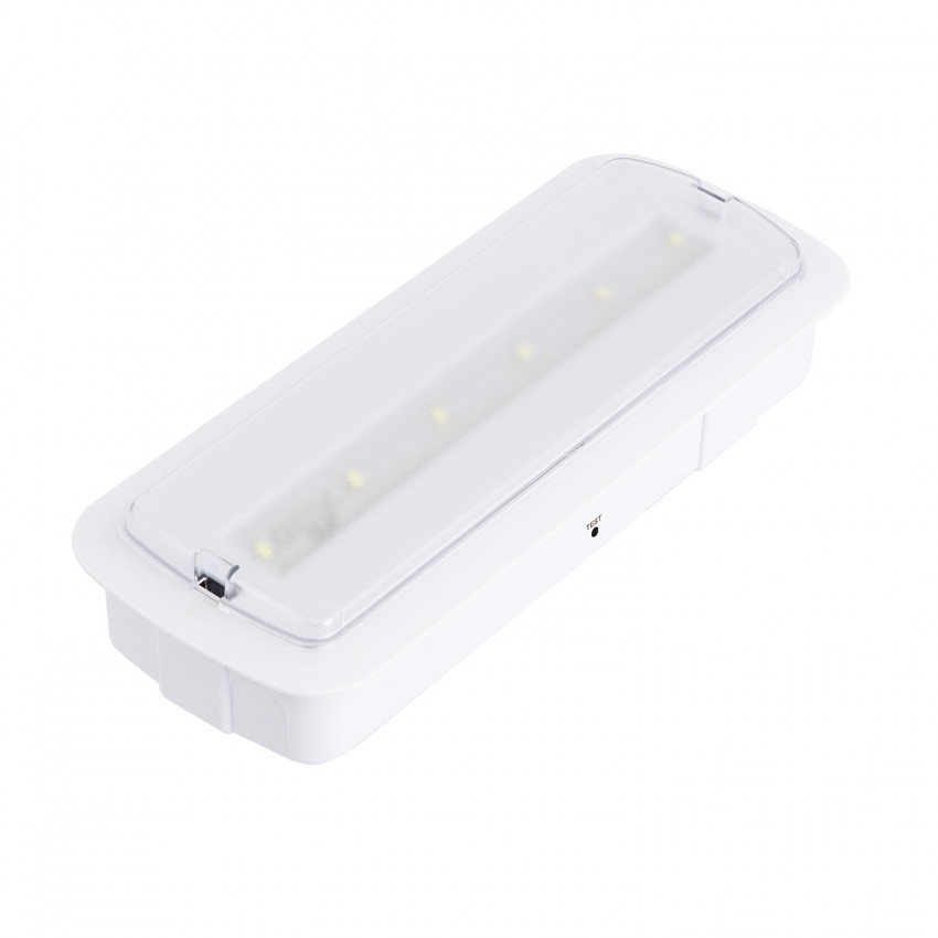 Producto de Luz Emergencia LED Empotrable/Superficie 200lm Permanente/No Permanente con Autotest y Boton Test