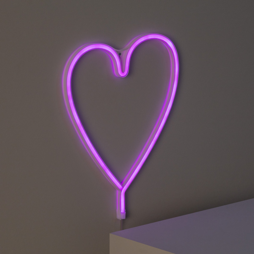 Produto de Neon LED Heart com Bateria