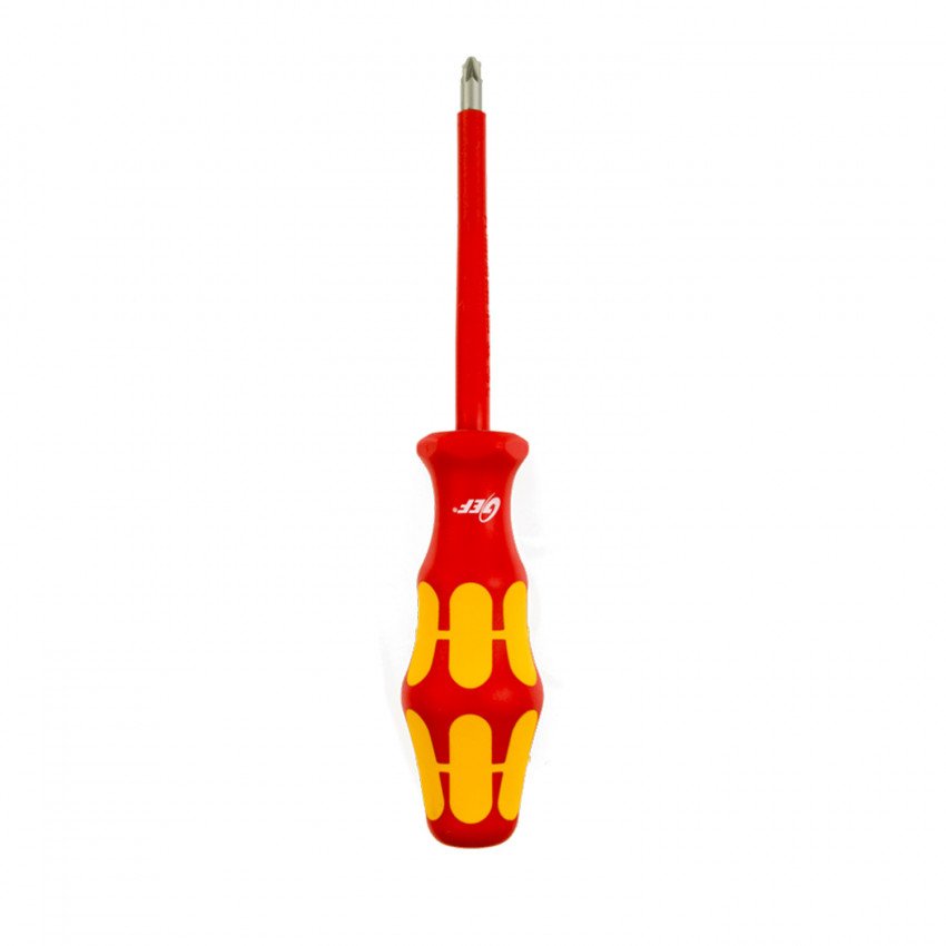 Producto de Destornillador Aislado de Punta Pozidriv/Plano PZ/S 2 Especial Diferenciales y Magnetotérmicos VDE 1000V GEF