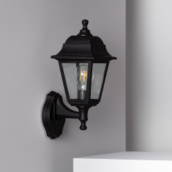 Aplique de Parede Exterior Mini Villa Negro