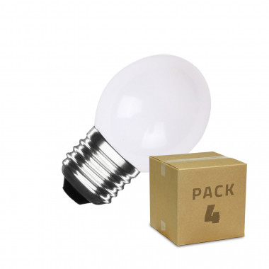 Pack de 4 Bombillas LED E27 G45 3W Blanco
