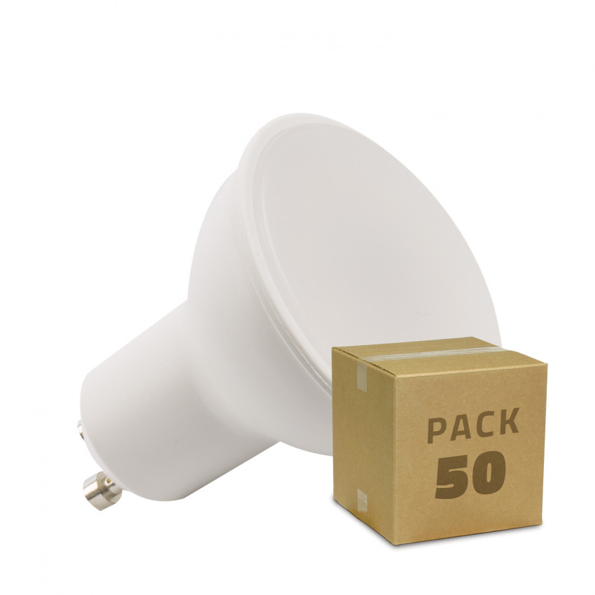 Caja de 50 Bombillas LED GU10 S11 Regulable 120º 5W Blanco Cálido