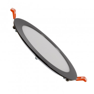 Product Placa LED 12W Circular SuperSlim Negro Brillo Corte Ø155mm