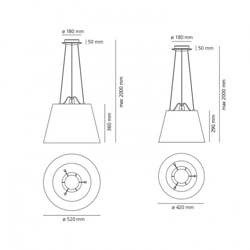 Producto de Lámpara Colgante Tolomeo Mega ARTEMIDE