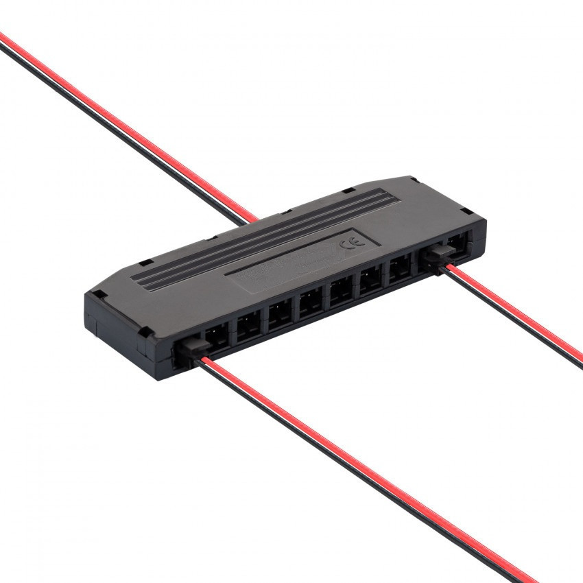 Kit Conector Distribuidor con 6-10 Saídas + cabos conectores de 5m para alimentação Fitas Led 12/24V