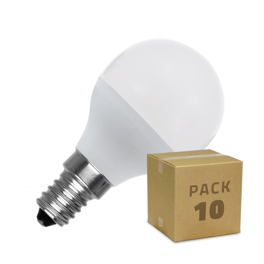 Producto de Pack 10 Bombillas LED E14 5W 400 lm G45