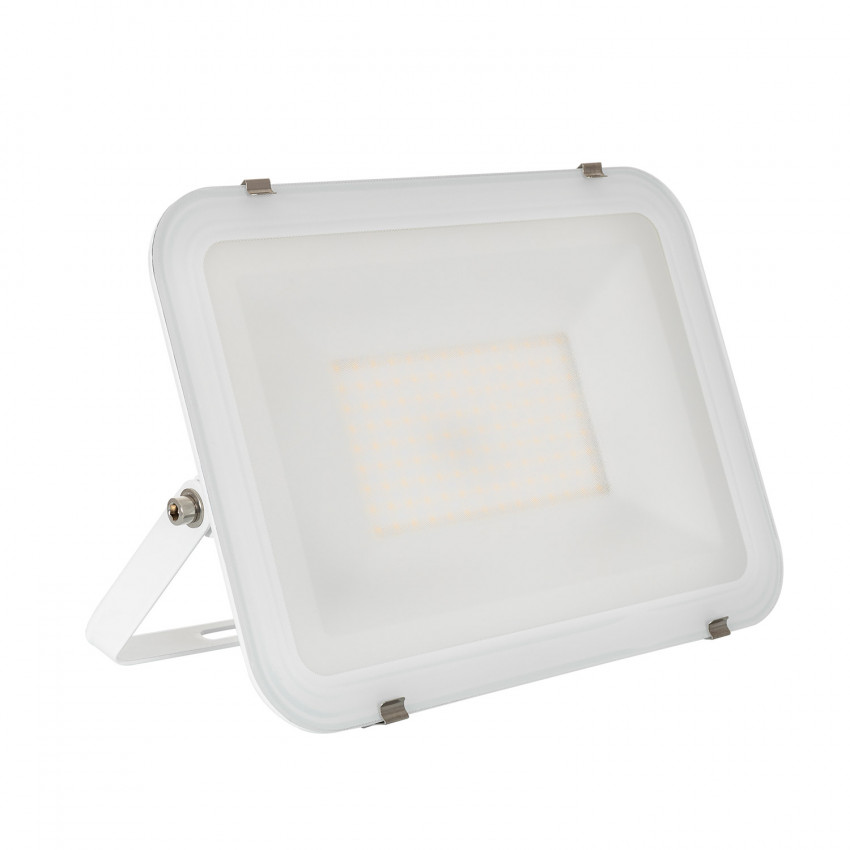 Foco Projetor LED 100W 120lm/W IP65 Slim Cristal Branco