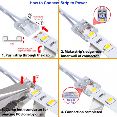 Producto de Conector de Hipopótamo Mini con Cable para Tira LED IP20