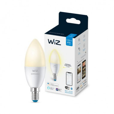 Produto de Lâmpada Inteligente LED E14 4.9W 470 lm C37  WiFi + Bluetooth Regulável WIZ