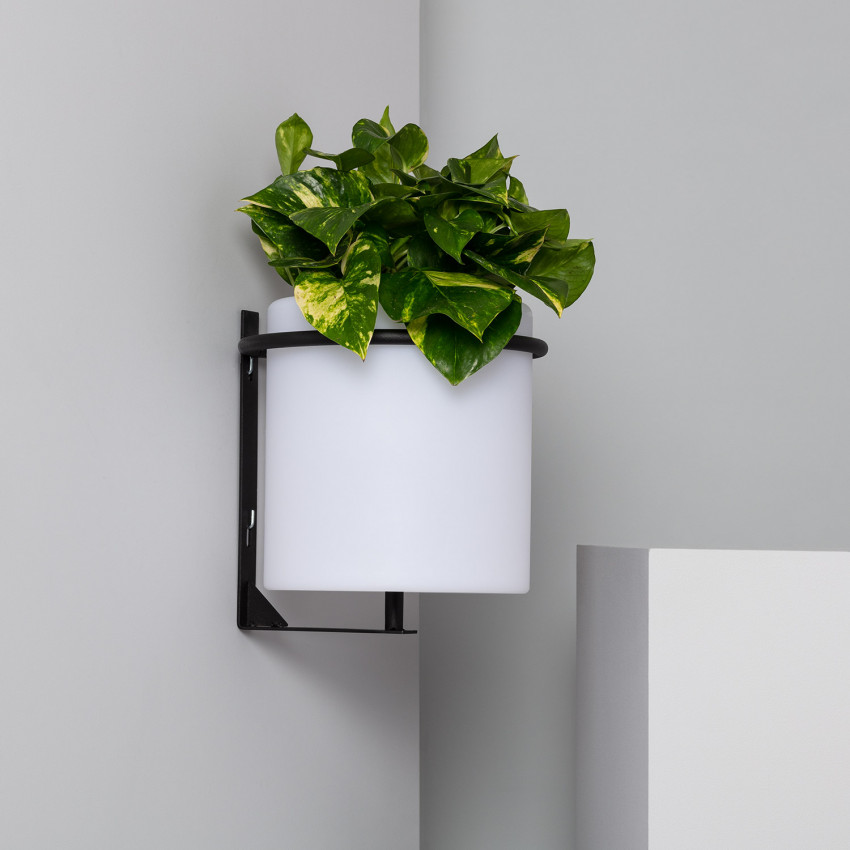 Candeeiro de Parede Exterior LED Vaso 22cm RGBW Recarregável IP65