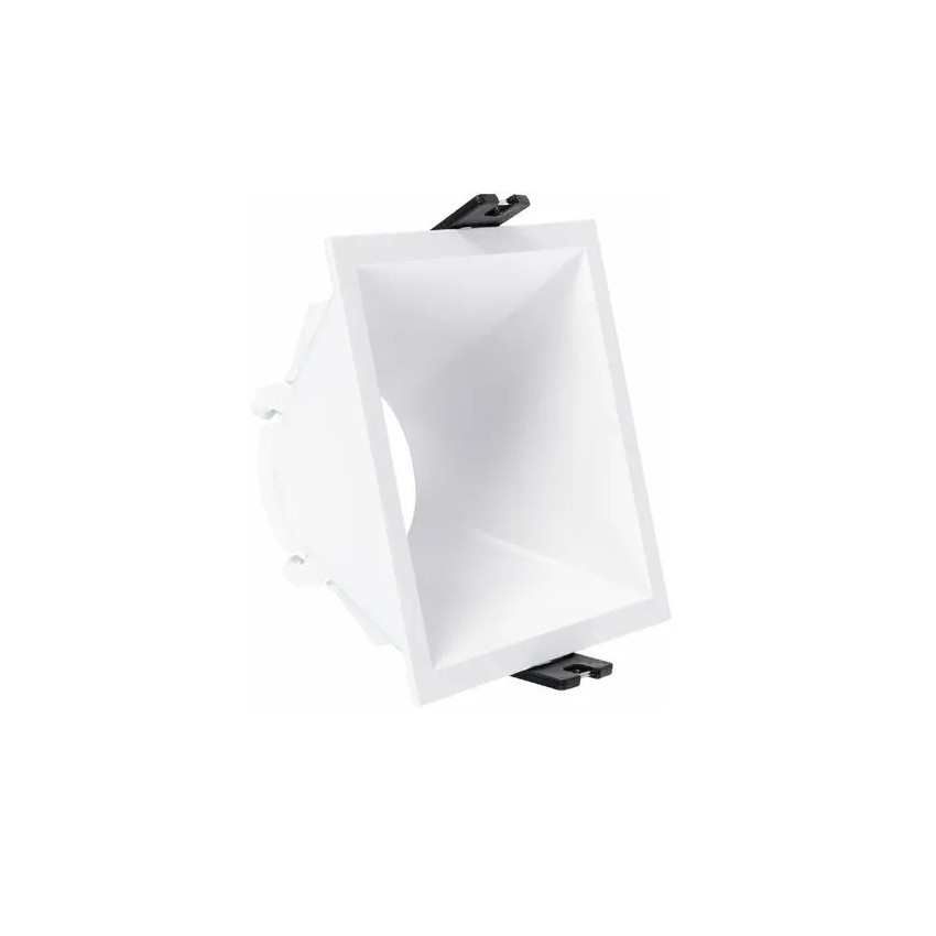 Aro Downlight Quadrado Baixo UGR para Lâmpada LED GU10 Corte 85x85 mm