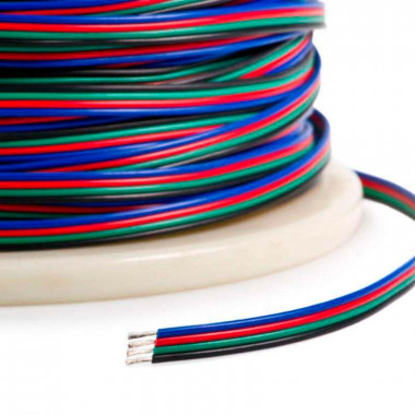 Producto de Rollo 100m Cable Eléctrico Plano Manguera 0.5mm² para Tiras LED