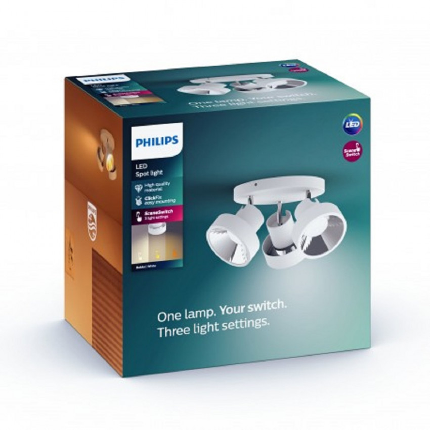 Producto de Lámpara de Techo LED 3 PHILIPS Bukko 3x4.3W