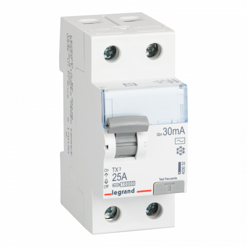 Disjuntor Diferencial Industrial 2P-30mA 25-40A 10kA Classe AC LEGRAND TX³ 403032