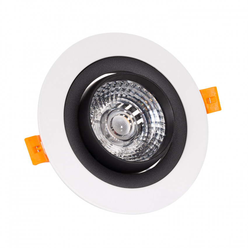 Foco Downlight LED 18W COB Direccionable 360º Negro Circular Design Corte Ø 120 mm