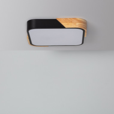 Plafón LED 18W Cuadrado Madera 325x325 mm CCT Seleccionable Semi-Dari