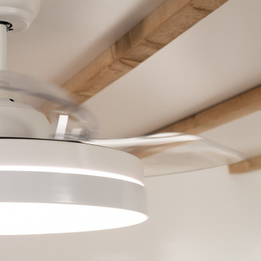 Ventilador de techo con luz motor DC Cambil blanco color luz regulable 60cm
