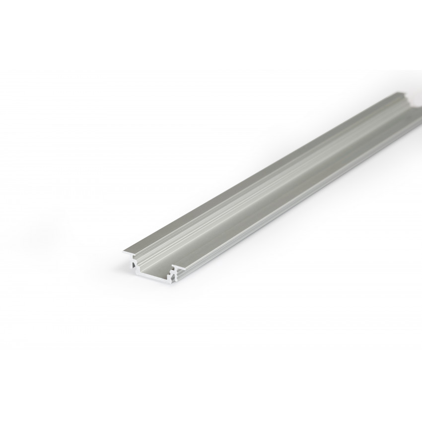 Perfil de Aluminio Empotrado 1m Tapa Deslizable para Tiras LED