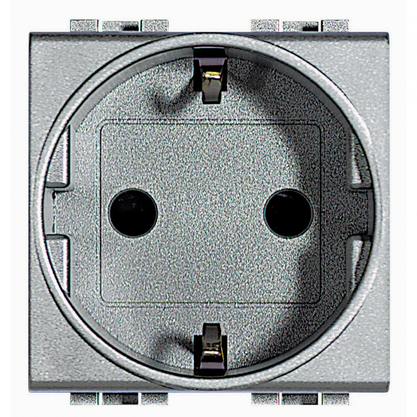 Produto de Tomada 2P+T 2-Módulos 16A Ligação aparafusada BTicino Living Light NT4141