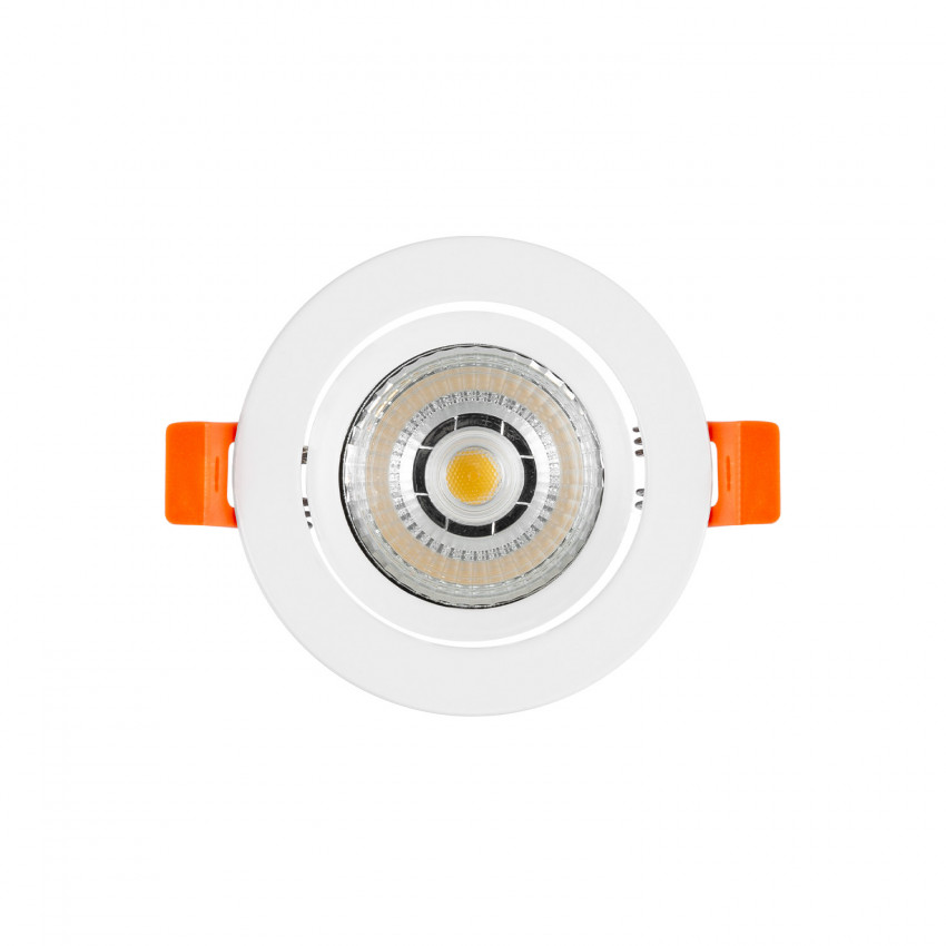 Produto de Foco Downlight LED 5W COB Superslim Direcionável Circular Branco Corte Ø75 mm CRI90 Expert Color No Flicker