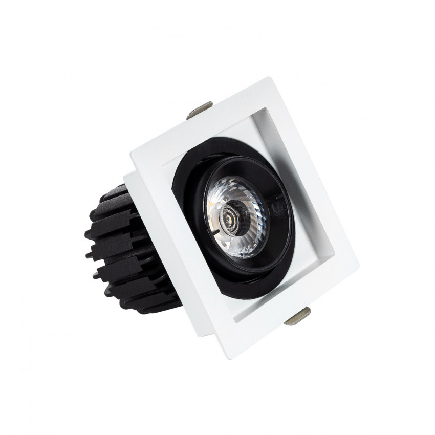 Foco Downlight LED 7W COB Direccionável 360º Quadrado Corte 82x82 mm CRI90 Expert Color No Flicker