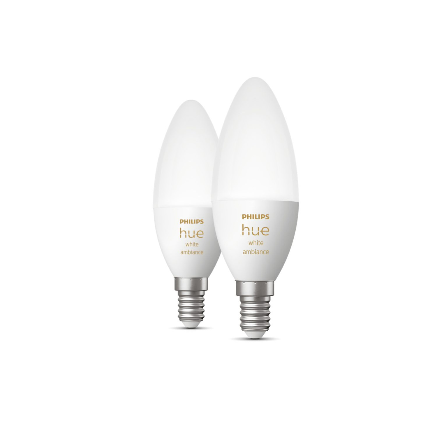 Producto de Pack 2 Bombillas Inteligentes LED E14 5.2W 470 lm B39 PHILIPS Hue White