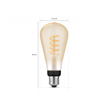 Produto de Lâmpada Filamento LED E27 7W 550 lm ST72 PHILIPS Hue White Ambiance