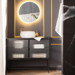Espejo Baño con Luz LED y Antivaho Ø60 cm Palolem