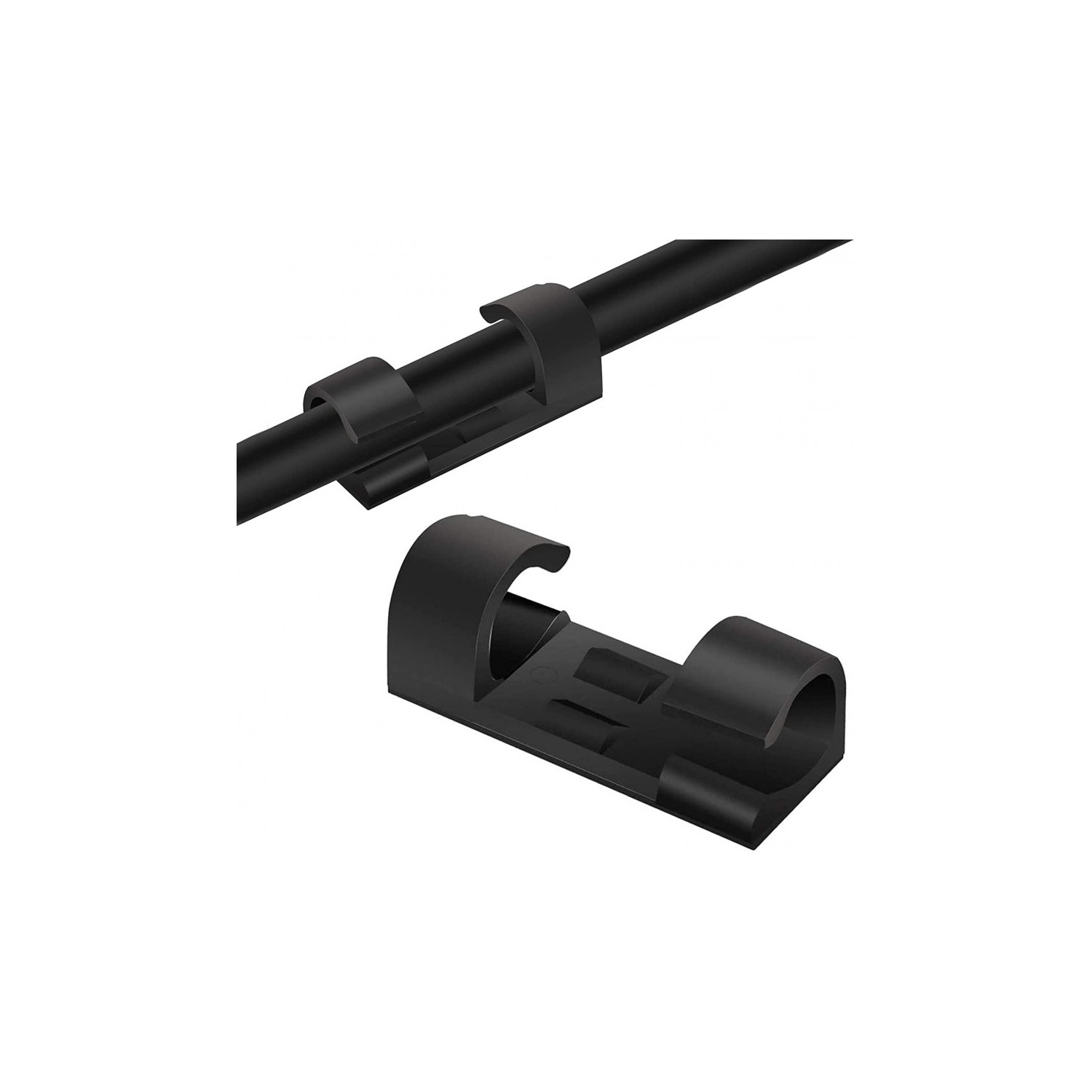 Producto de Pack 20 Grapas Clip Autoadhesivo Organizador Para Cable Ø 8mm