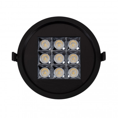 Producto de Foco Downlight LED 30W Circular (UGR17) Negro Corte Ø 205 mm