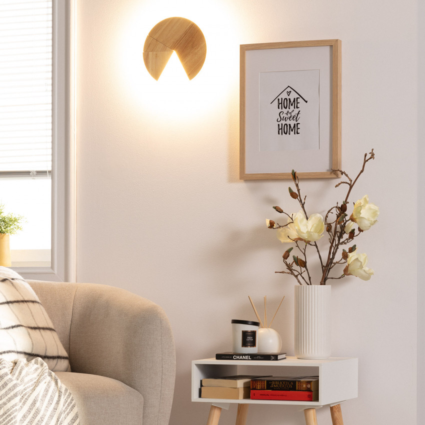 Producto de Aplique de Pared LED 18W de Madera Farmaajo 