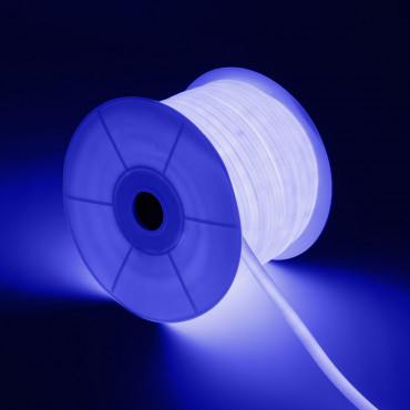 Product Bobina Neón LED Regulable 220V AC 120 LED/m 50 m Circular 360 Azul IP67 a Medida Corte cada 100 cm