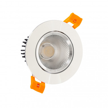 Producto de Foco Downlight LED 7W COB Direccionable Circular Plata Corte Ø 70 mm No Flicker