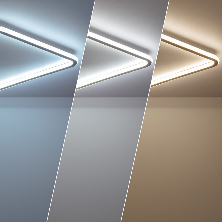 Produto de Plafón LED 30W Quadrado Metal 410x410 mm CCT Seleccionável Allharo      