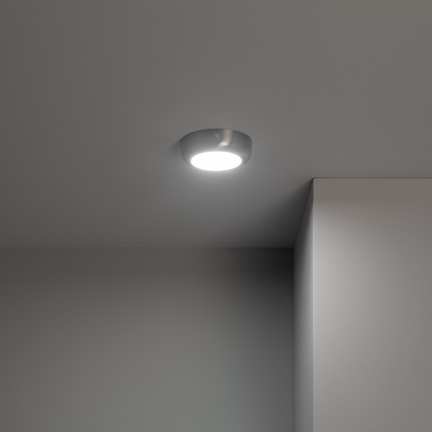 Placa de Superfície LED Circular Silver Design 6W