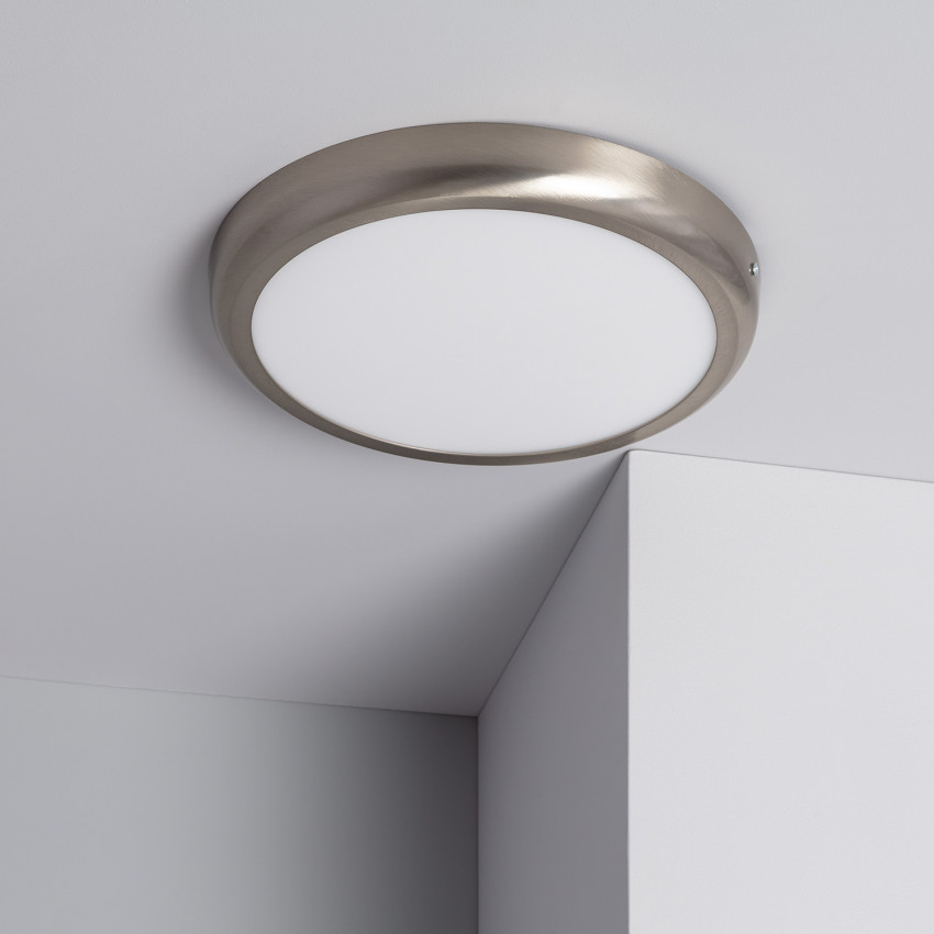 Plafón LED 24W Circular Metal Ø300 mm Design Silver 
