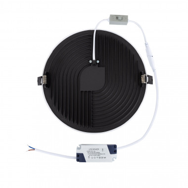Produto de Placa LED 24W CCT Seleccionável Circular Slim Surface (UGR19) Corte Ø200 mm IP54 