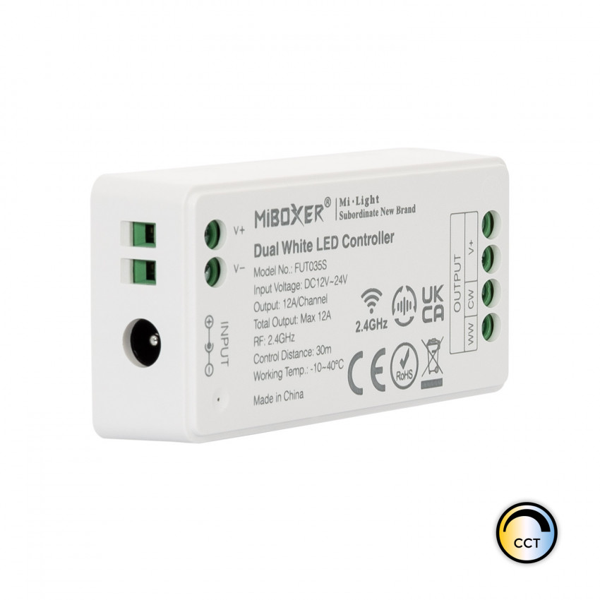 Controlador Regulador LED CCT 12/24V DC MiBoxer FUT035S