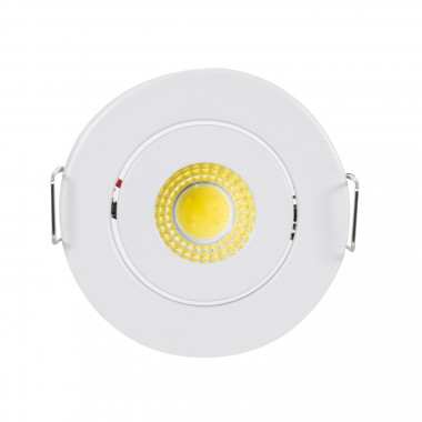 Produto de Foco Downlight LED COB Direccionável Circular 1W Branco Blanco Corte Ø 44 mm